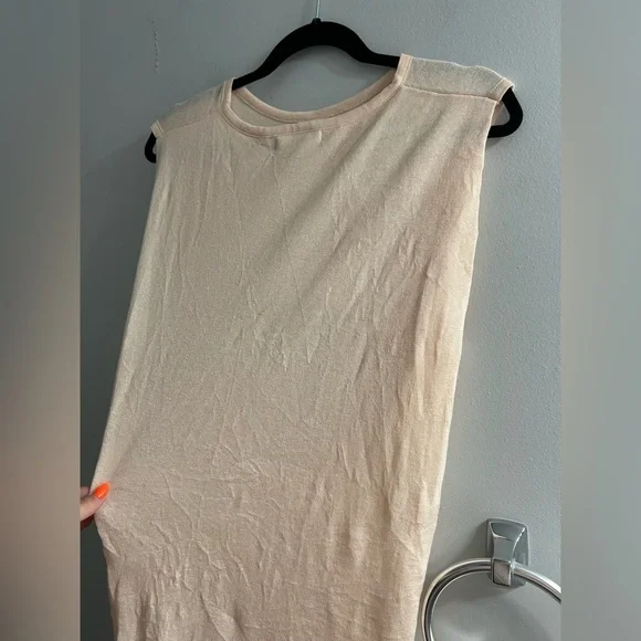 Mango peach tie front midi dress casual summer dress - Picture 6 of 6